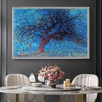 Amazon.co.jp: ピエト・モンドリアンの絵画「赤い木の夕暮れ」 ﹣フル